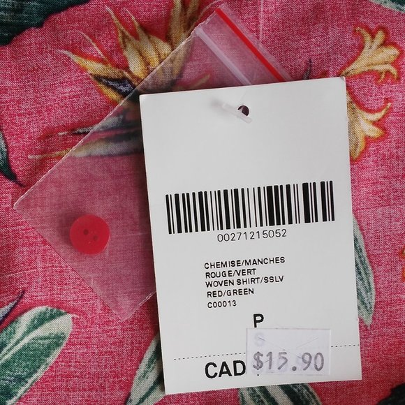 Forever 21 Tropical Button Down Blouse Shirt wTags - Picture 4 of 4